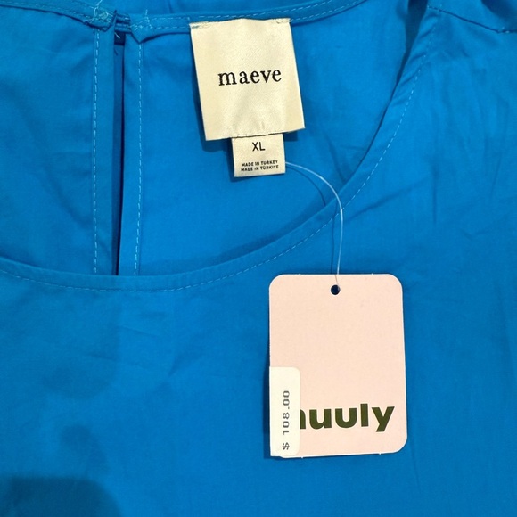 NWT Anthropologie Maeve XL Sleeveless Bubble Top Teal Blue - Picture 2 of 8